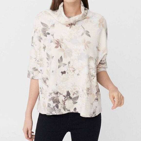 Soft Surroundings Floral Cowl Sweater - Picture 1 of 9